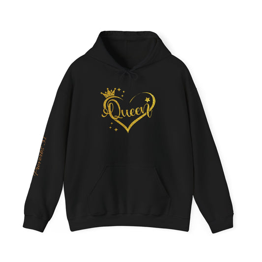 Queen Themed Unisex Heavy Blend Hoodie, Inspirational Sweatshirt, Unique Gift for Her, Cozy Lounge Wear, Perfect for Celebrations, [...]